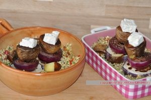 Gemüse Bäumchen auf BIO Buchweizen mit Schafkäse