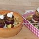 Gemüse Bäumchen auf BIO Buchweizen mit Schafkäse